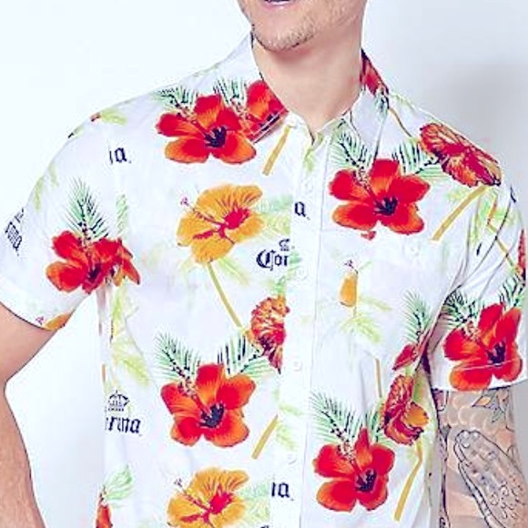 Corona Other - 🌺 Corona Button-Down Hawaiian Shirt M